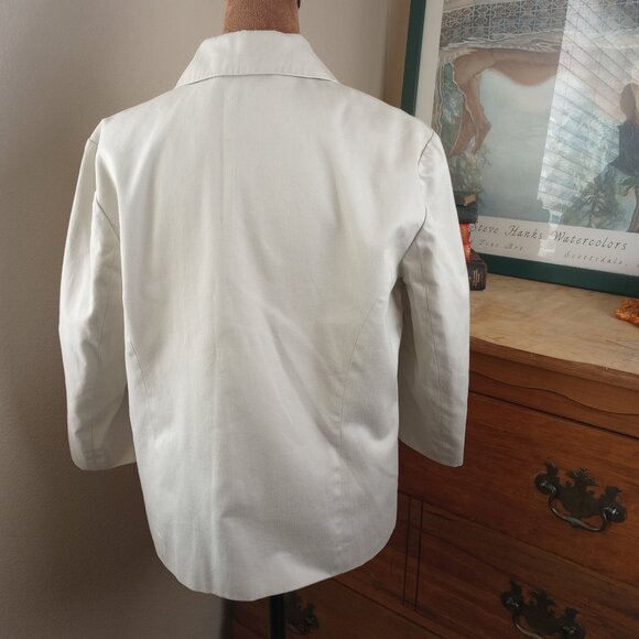 Vintage Cream Old Money Riding Blazer 90s Ivy League Embroidered Jacket - Picture 4 of 4